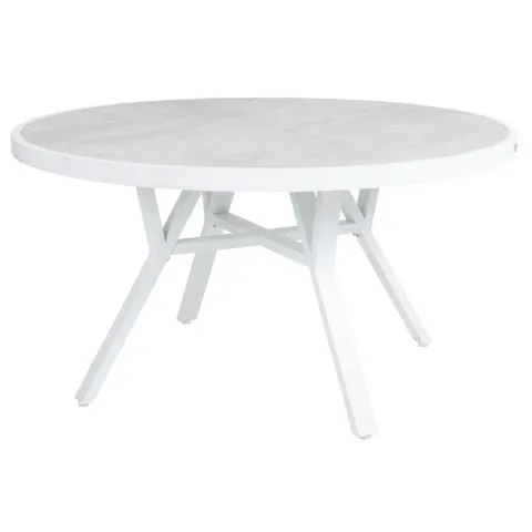 Samvaro Brafab Matbord Ø140 cm Vit/Grå Premium