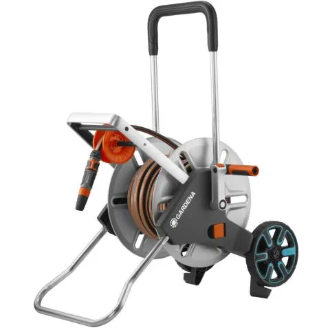 Säker betalning AquaRoll M Easy Metal Gardena Slangvagn med 25 m FLEX-slang, 1/2"