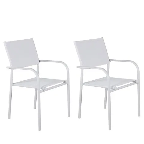Santorini 9290-400 Venture Home Karmstol 2-pack Vit Sänkt pris