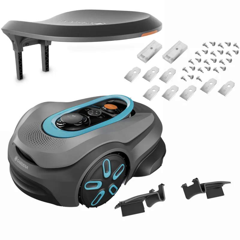 Extra rabatt Robotgräsklippare Gardena Smart Sileno Sense 400 Utan Slinga Premiumpaket Med Robothus, Reservkniv & Borste
