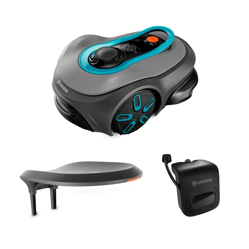 Endast idag Robotgräsklippare Gardena Smart Sileno Free 600 Utan Slinga Paket Med Robothus & Antikollisionsradar
