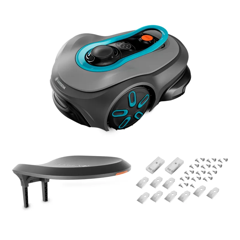 Snabb leverans Robotgräsklippare Gardena Smart Sileno Free 600 Utan Slinga Paket Med Robothus & Reservblad