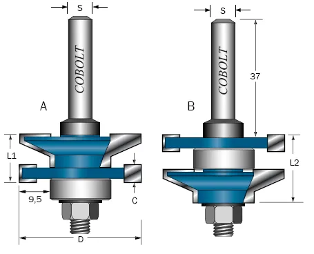 I lager KONTRAPROFILFRÄS COBOLT D: 41MM