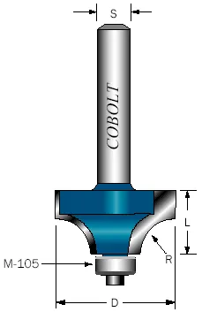 Snabb leverans KVARTSSTAVFRÄS COBOLT R:19 MM