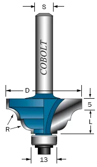 KANTPROFILFRÄS COBOLT R 6,4 MM Rabatter