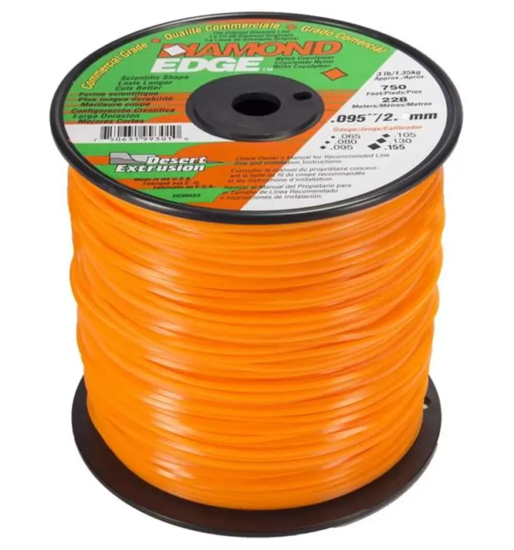 Trimmertråd 2,4mm x 260m, Diamond Edge Fynd