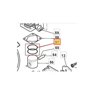 Kolvring SB33, TB34, 123204010/0 Snabb frakt