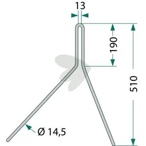 Begränsad tid Efterharvspinne dubbel Horsch 510mm