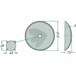 Begränsad tid Tallrik slät Ø610x5mm