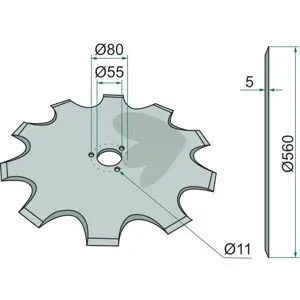 Skivrist Tandad, Ø 560 X 5 Mm, 20" Handla nu