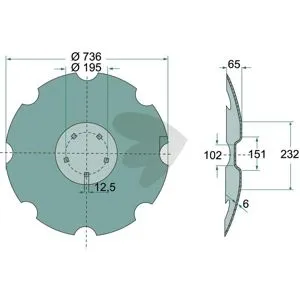 Erbjudandepris Tallrik Ø736/195x6 mm