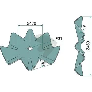 Säker betalning Cutterskiva Korrugerad, Ø 450 X 4 Mm