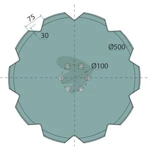 I lager Skivrist Tandad Ø 500 X 5 Mm