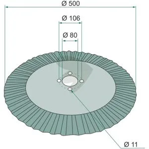 Tallrik korrugerad, Ø 500X4 mm - 41658066350 Erbjudande