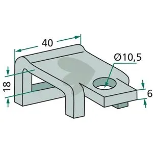 Fäste 40X18 Snabb leverans