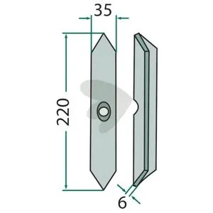 Bästa pris Skär rak Amazone, Kverneland 35X220mm 103555407