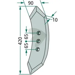 Outlet Skärspets Radie = 300 Kuhn/Huard 622189 420mm