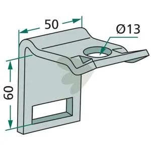 Fäste för pinne 32x10, för ram 50x50 Snabb frakt