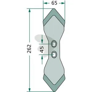 Skär K32 65X262mm hålavstånd 45mm 105000483 Erbjudandepris