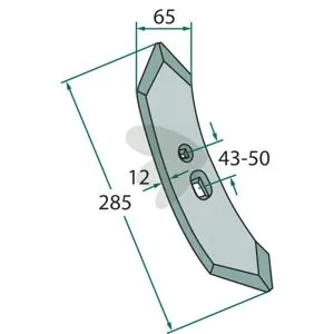 Skär 65X285X12 43-50mm Extra rabatt