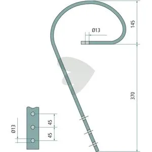 Rabatt Släpbalk Pinnar - 101050