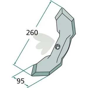 Sista chansen Skär Tjocklek = 8 95X260mm 7/16" UNF