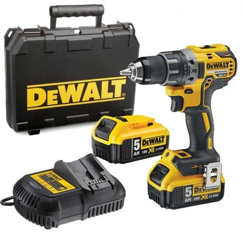 DCD791P2 Dewalt Skruvdragare med 2 st 5,0 Ah batterier och laddare Begränsad tid