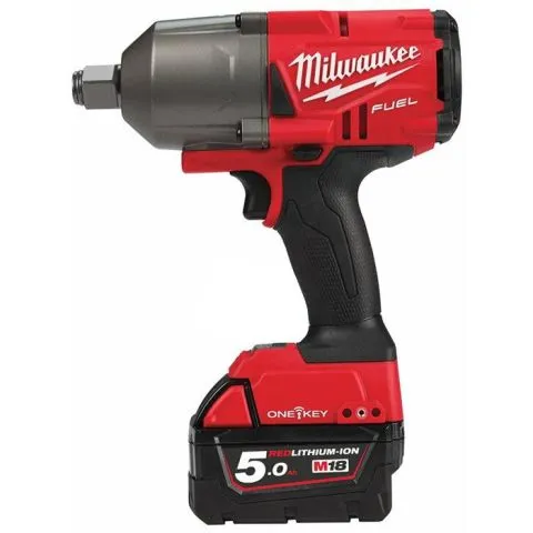 M18 ONEFHIWF34-502X Milwaukee Mutterdragare med batteri och laddare Populärt val