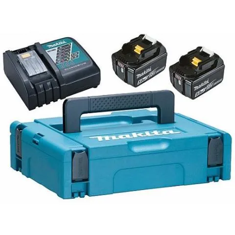 Powerpack 197624-2 Makita Laddpaket 2 x 5,0 AH + laddare Lågt pris