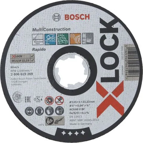 Multi Construction Bosch Kapskiva med X-LOCK 125 × 1 × 22,23 mm Lägg i varukorgen