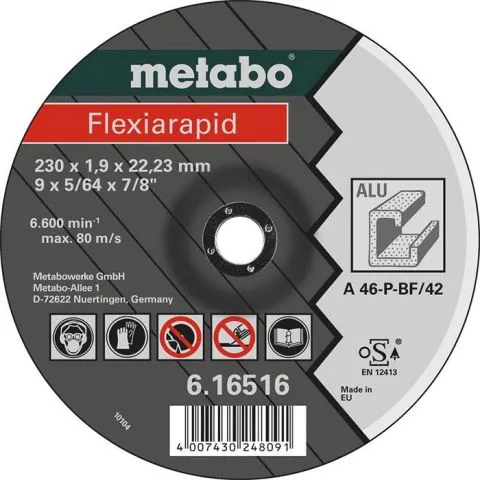 Flexiarapid Metabo Kapskiva för aluminium Begränsat erbjudande
