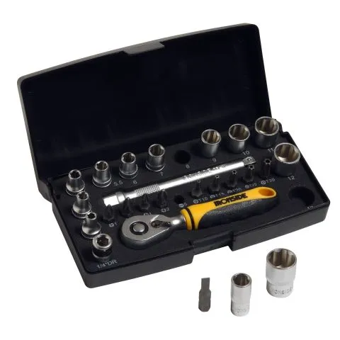 Fynd 244002 Ironside Hylsnyckelsats 25 delar, 1/4"