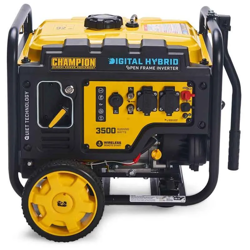 Outlet Inverterelverk 3600W Digital Hybrid Bensin Champion