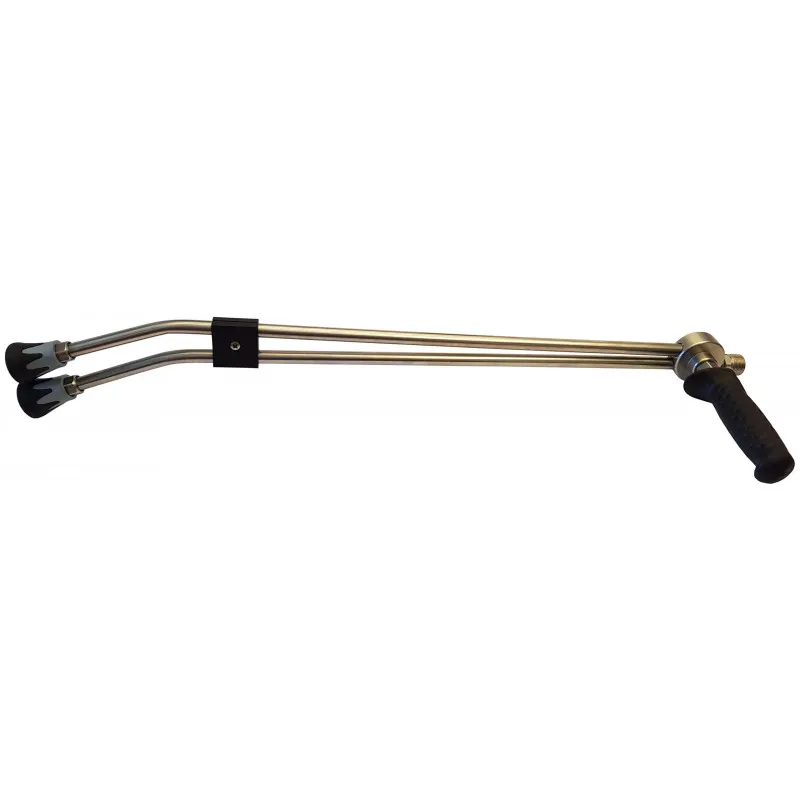 Dubbelt Spolrör 650 mm. ST-54.2 Sidoventil M22 Rostfri R+M de wit Suttner Reapris