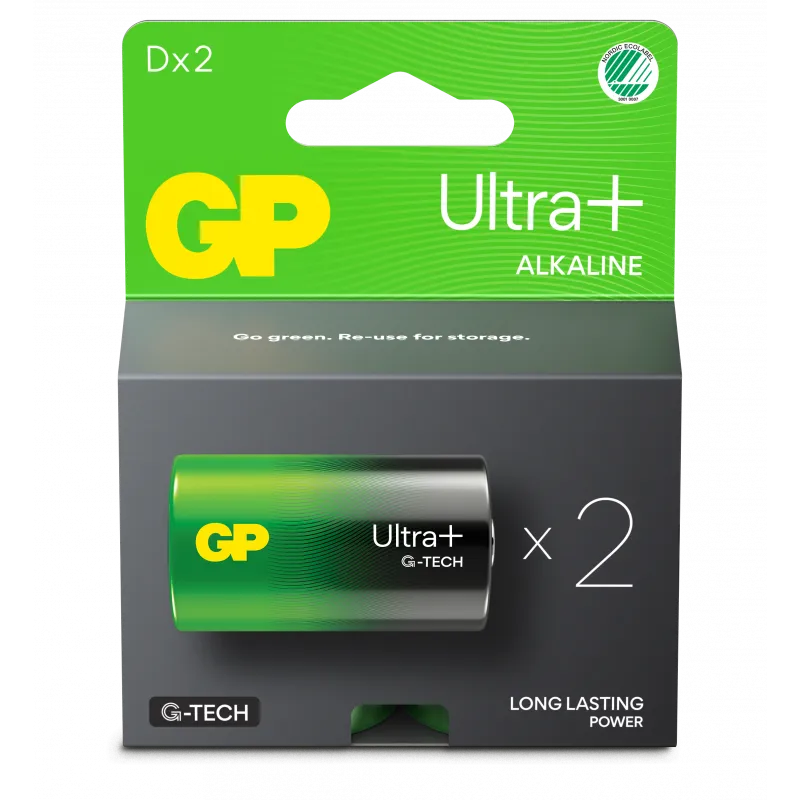 Batteri gp d/2-pack blister LR20 ULTRA PLUS Begränsat antal