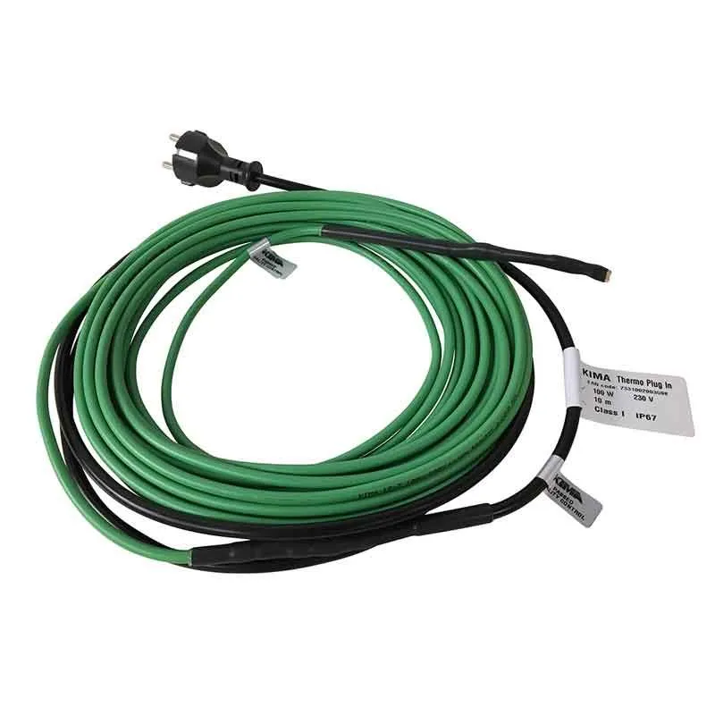 Bästa pris Kima Värmekabel Plug In med termostat och stickkontakt 10 m