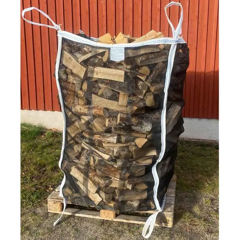 10 st. Storsäck Ved Robust-Rutnät Svart 1500 Liter (VED INGÅR INTE) Maxvikt 1000 kg Lägg i varukorgen