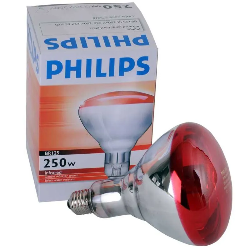 Värmelampa E27 Philips 250 watt Rea
