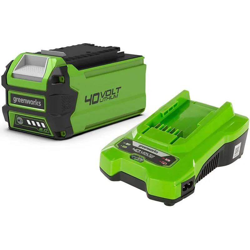 Populär Startpaket GSK40B2 Greenworks Batteri (G40B2) och Laddare (G40C) 40V 2Ah