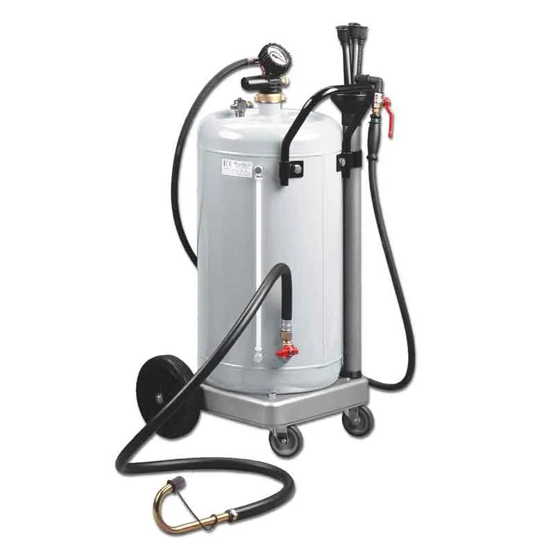 Spilloljesug vaccum 90l med rör, anslutningar och med pneumatisk tömning Bästa pris